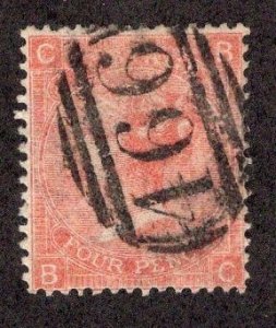 Great Britain #43a Plate #8 F/U ~jm-2378