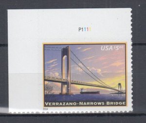 ​USA Sc#4872 Verrazano-Narrows Bridge MNH with Plate P1111