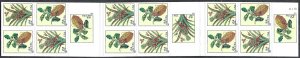 United States #3128b-3129b (BK261) 32¢ Botanical Prints (1997). Bklt of 15. MNH