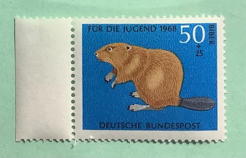 Germany  1968 Scott B433 MNH - 50+25pf, Endangered Wild animals, Beaver