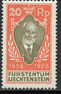 Liechtenstein #83, Mint Hinge. CV $ 10.50