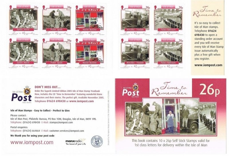 Isle of Man 2005 MNH Stamps Booklet Scott 1114b Old Cars Fish Dance