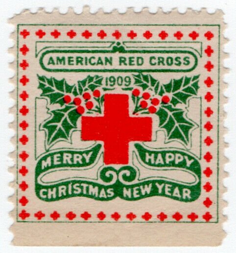 (I.B) US Cinderella : Red Cross Christmas Seal (1909)