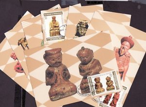 St. Thomas, Scott cat. 618-625. Chess Pieces issue, 7 Max. Cards.  ^