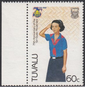 Tuvalu 1985 MNH Sc #331 60c Guides' salute - 75th Ann Girl Guides