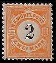 94904 4c - GERMANY Wurttemberg - STAMP  -  Michel  # 53a -  Mint MNH 