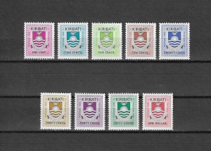 KIRIBATI 1981 SG D1/D9 MNH