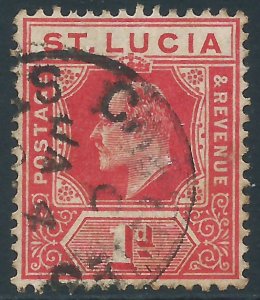 St Lucia, Sc #58, 1d Used