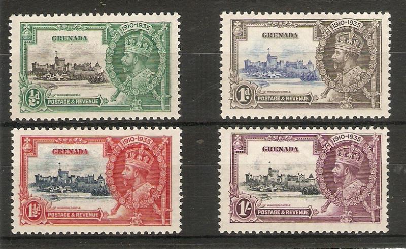 GRENADA 1935 SILVER JUBILEE SET LIGHTLY HINGED MINT