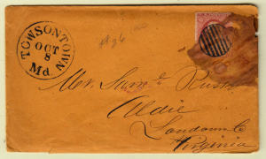 United States 1860 Cover with contents probably #65, Please see the description