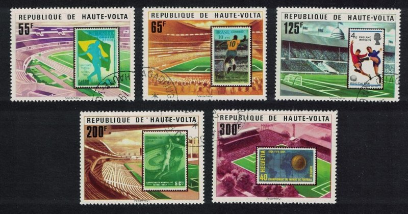 Upper Volta Football 5v 1977 CTO SG#469-473 MI#700-704