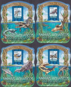 2015 Mozambique 7869/B-7872/B Lux Prehistoric marine animals 20,00 €