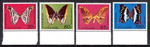 IVORY COAST — SCOTT 446A-446D — 1977 BUTTERFLIES SET — MNH — SCV $280 