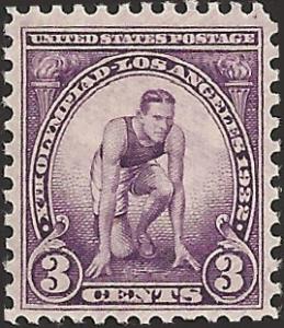 # 718 Mint Never Hinged Violet 10th Olympic Games