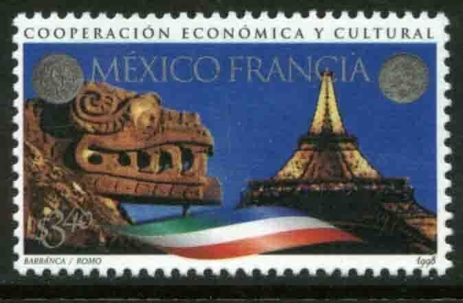 MEXICO 2105, Mexico-France Cultural Cooperation. MINT, NH. F-VF. (69)