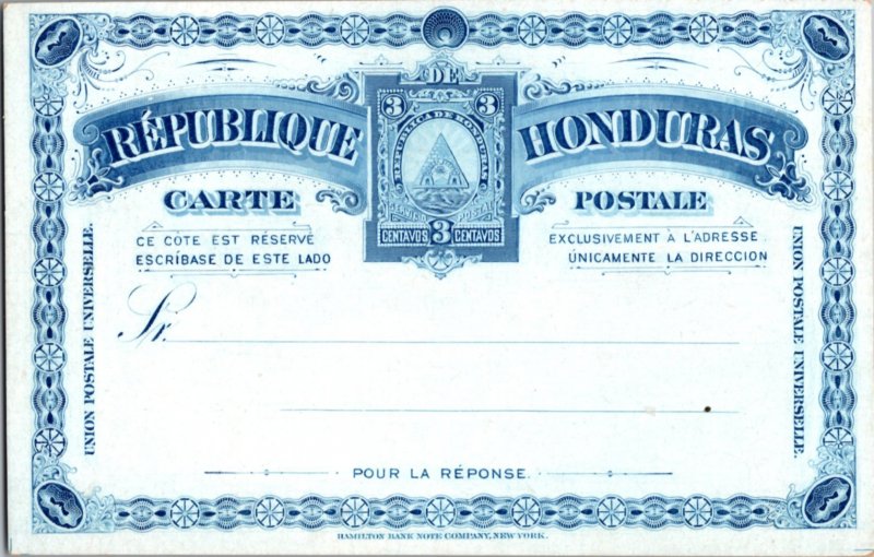 Honduras, Worldwide Government Postal Card