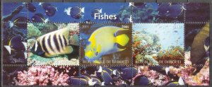 Djibouti 2011 Marine Life Fishes (3) Sheet MNH** Cinderella !