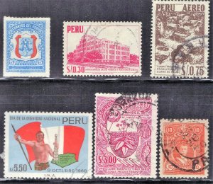 PERU USED STAMP LOT#4   SEE SCAN