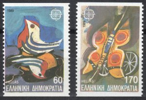 1989 Greece 1721D-1722D Europa Cept