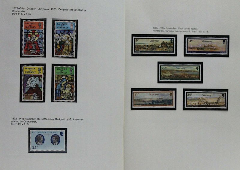 GB Guernsey 1969/85 strong collection of complete sets and sheetlets UM Stamps