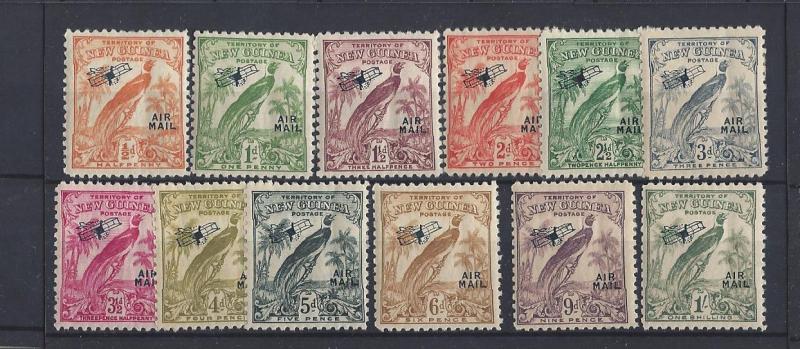 New Guinea, C28-39 (12v), Overprint Singles,**Hinged**