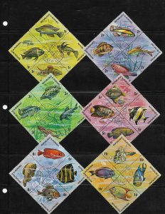 Burundi 449-54, C207-12 Fish Used