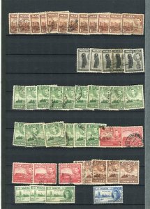 MALTA; 1938-40s early GVI issues Duplicated small used Range of Values