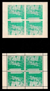 GERMANY EUROPA UNITY PRIVATE PRINT TETE-BECHE GREEN BLOCKS 4 OG NH VF