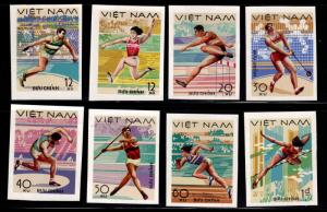 North Viet Nam Scott 926-933 Mint NGAI Imperforate sports set 1978