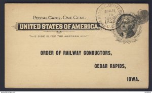 USA RAILWAY - 1903 MAR 15? EAST D.C. > ORDER OF RAILWAY CONDUCTORS