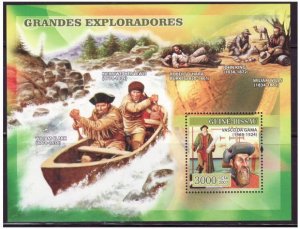 Guinea-Bissau - Famous Explorers Souvenir Sheet GB7108b