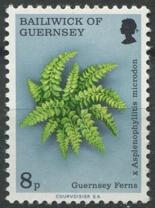 Guernsey  Sc#121 MNH, 8p multi, Guernsey Ferns (1975)