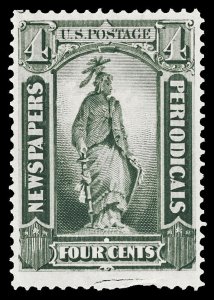 Scott PR11 1875 4c Newspaper Issue Mint VF OG HR Tear at Bottom Cat $350