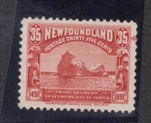 Newfoundland #73 VF Mint Kiss Print Variety
