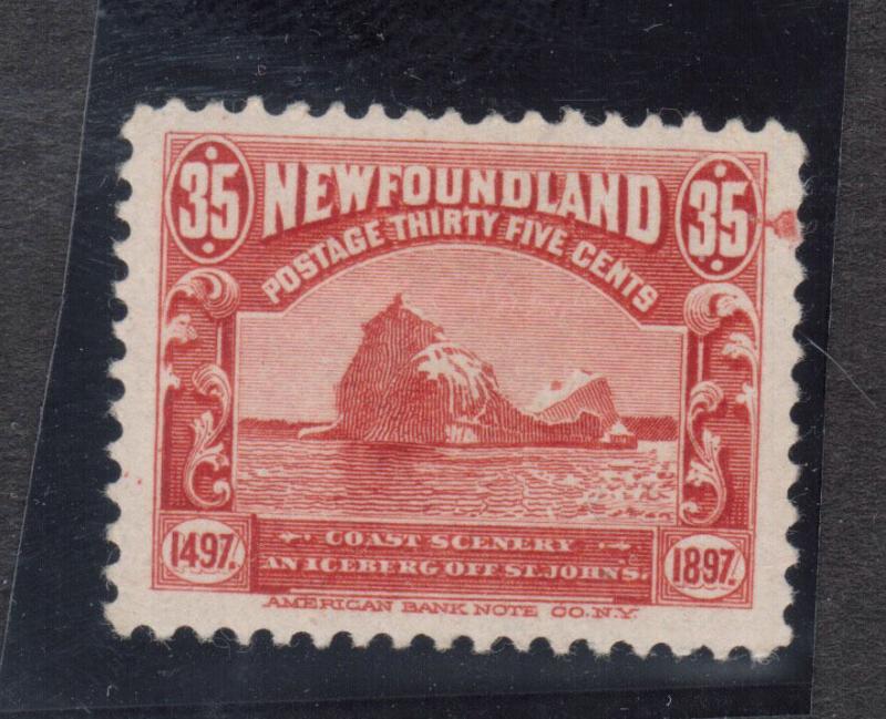 Newfoundland #73 VF Mint Kiss Print Variety