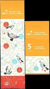 Finland Finlande Finnland 2011 Spring birds Posti set of 5 stamps in booklet MNH