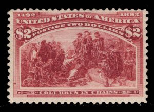 MOMEN: US STAMPS # 242 MINT OG VLH $1,000 LOT #14654-5