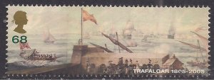 GB 2005 QE2 68p Bic. Battle Trafalgar 1st issue Umm SG 2579 ( K1044 )