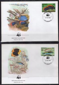 Grenada 1211-1214 Fish Set of Four U/A FDC