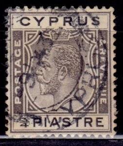 Cyprus 1924-1928, King George V, 3/4p, sc#93, used