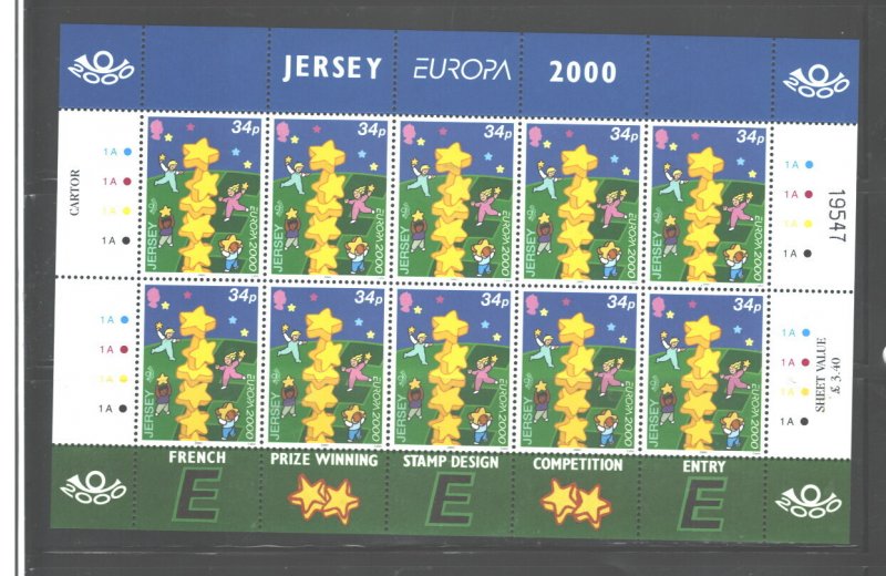 JERSEY 2000 EUROPE #935-936 MNH; ,1 set=$1.10