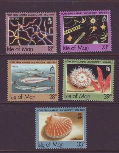 Isle of Man  Sc 509-13 1992 Port Erin Marine Lab stamp set mint NH