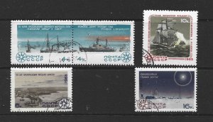 RUSSIA - 1965 SCIENCE IN THE ARCTIC AND ANTARCTIC - SCOTT 3106 TO 3110 - USED