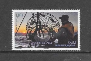 FISH - ST PIERRE & MIQUELON #906 CRAB NETTING MNH