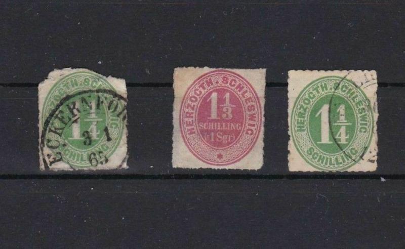 SCHLESWIG AUSTRO PRUSSIA EARLY ISSUES STAMPS CAT £100+   REF 4789