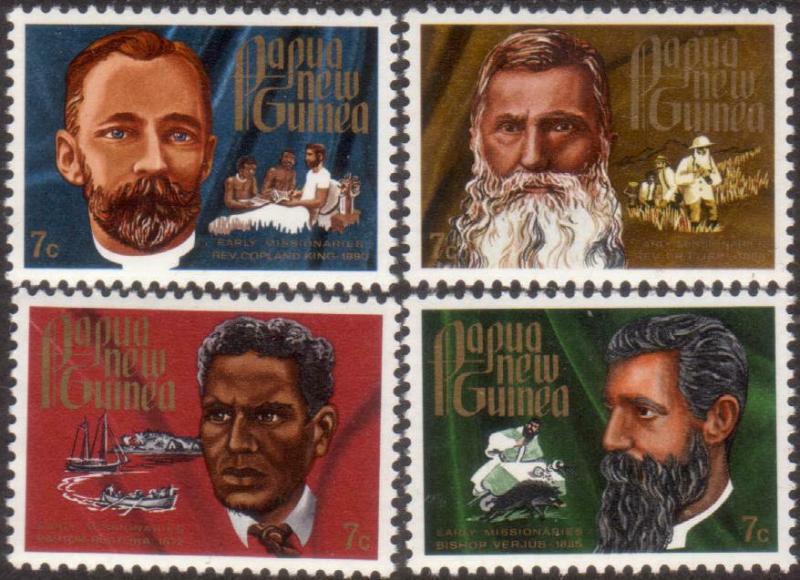 Papua New Guinea 1972 SG227-230 Early Missionaries set MNH 