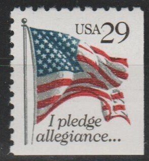 #2593,  Single E/R,   Flag  MNH .29 cent
