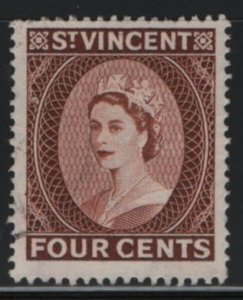 St Vincent 1955 used Sc 189 4c QEII