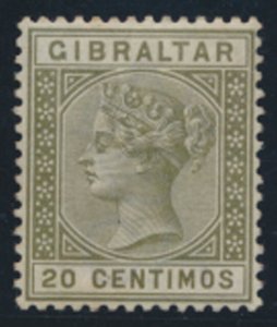  Gibraltar  SG  25  SC# 31 MH  Olive Green  MH    see scans /details 