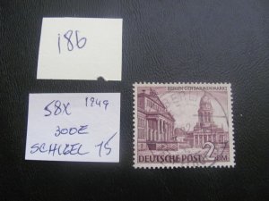 Berlin 1949 Used Signed Schlegel MI.58X WATERMARK VF/XF 300 EUROS (186)